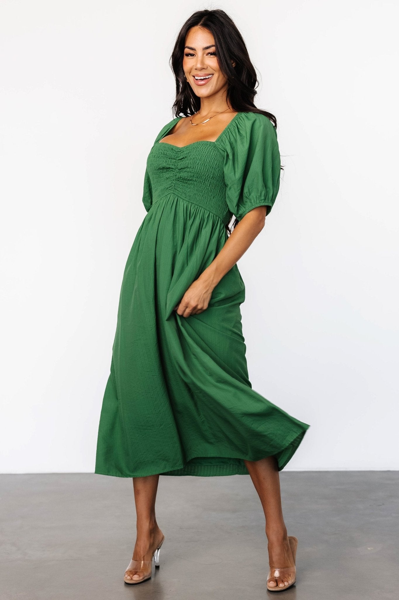 Baltic Born Womens Stefania Midi Dress | Green | Size: Small Baltic Born Womens Stefania Midi Dress | Green | Size: Small