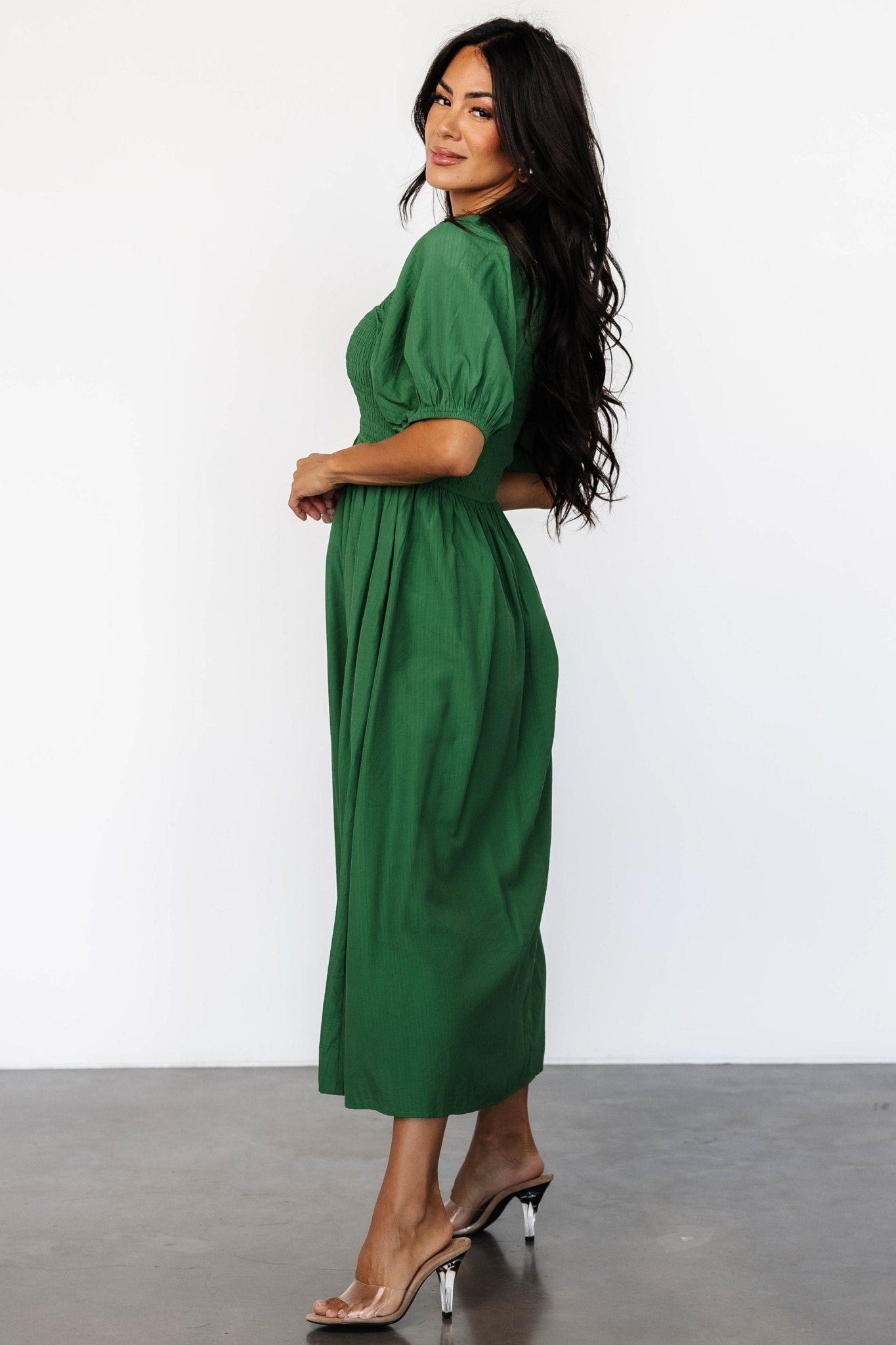 Stefania Midi Dress | Green - Baltic Born