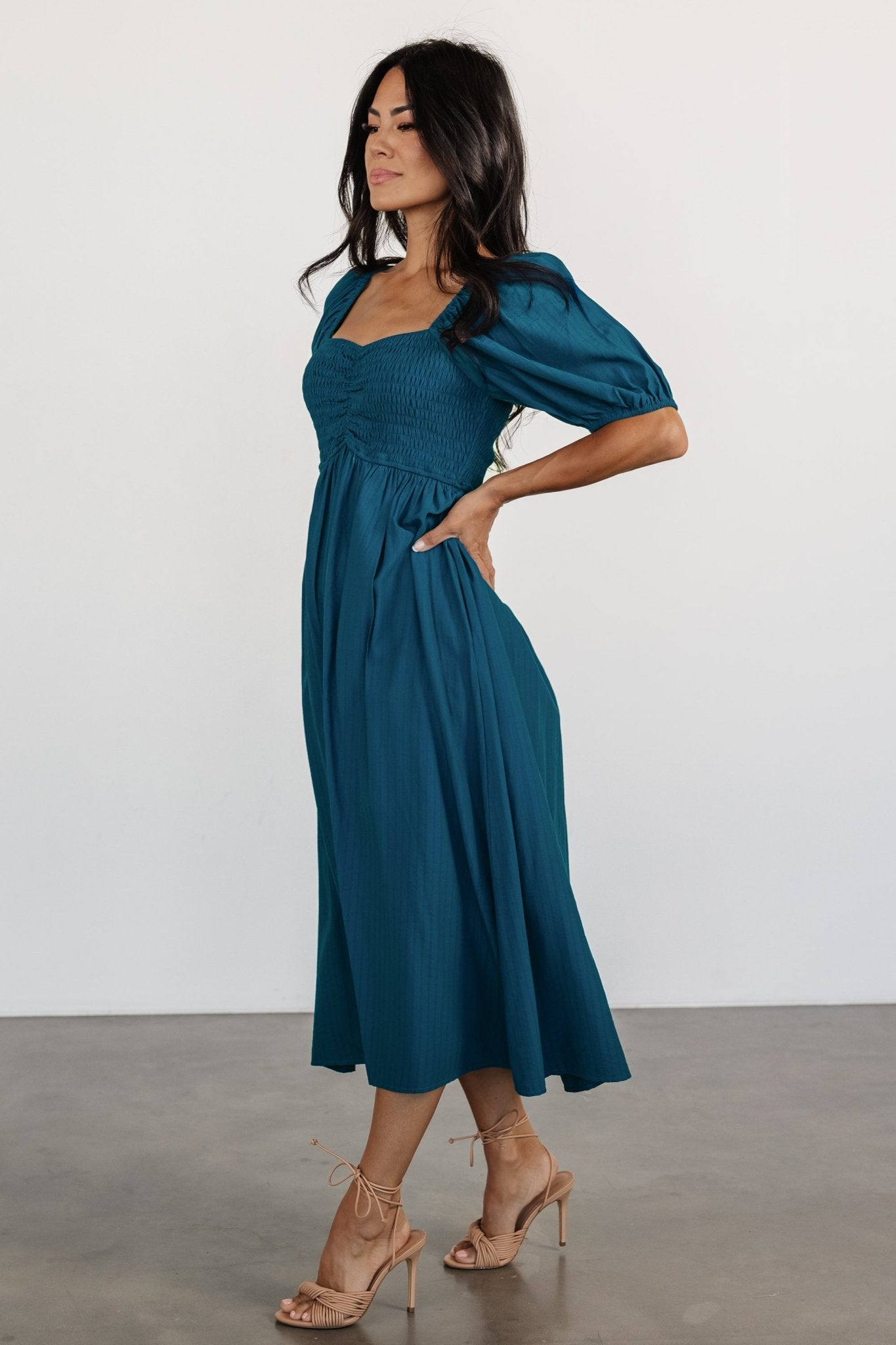 Stefania Midi Dress Mediterranean Blue - Main Image