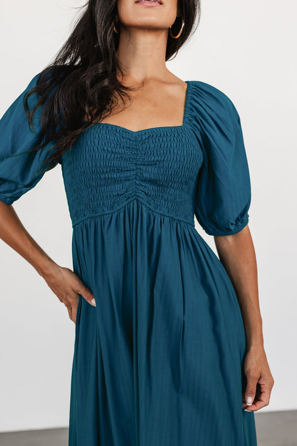 Stefania Midi Dress — Mediterranean Blue