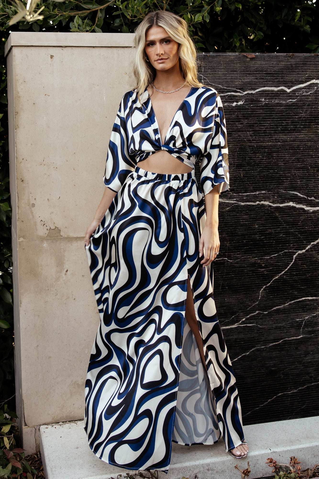 Baltic Born Womens Stella Maxi Dress | Ivory Multi Print