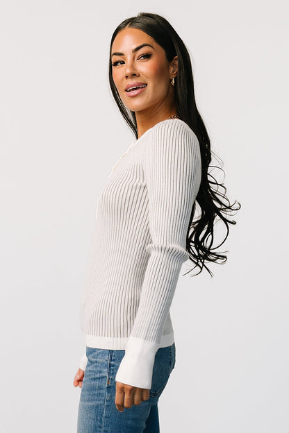 Stevie Ribbed Sweater | Gray - Baltic Born