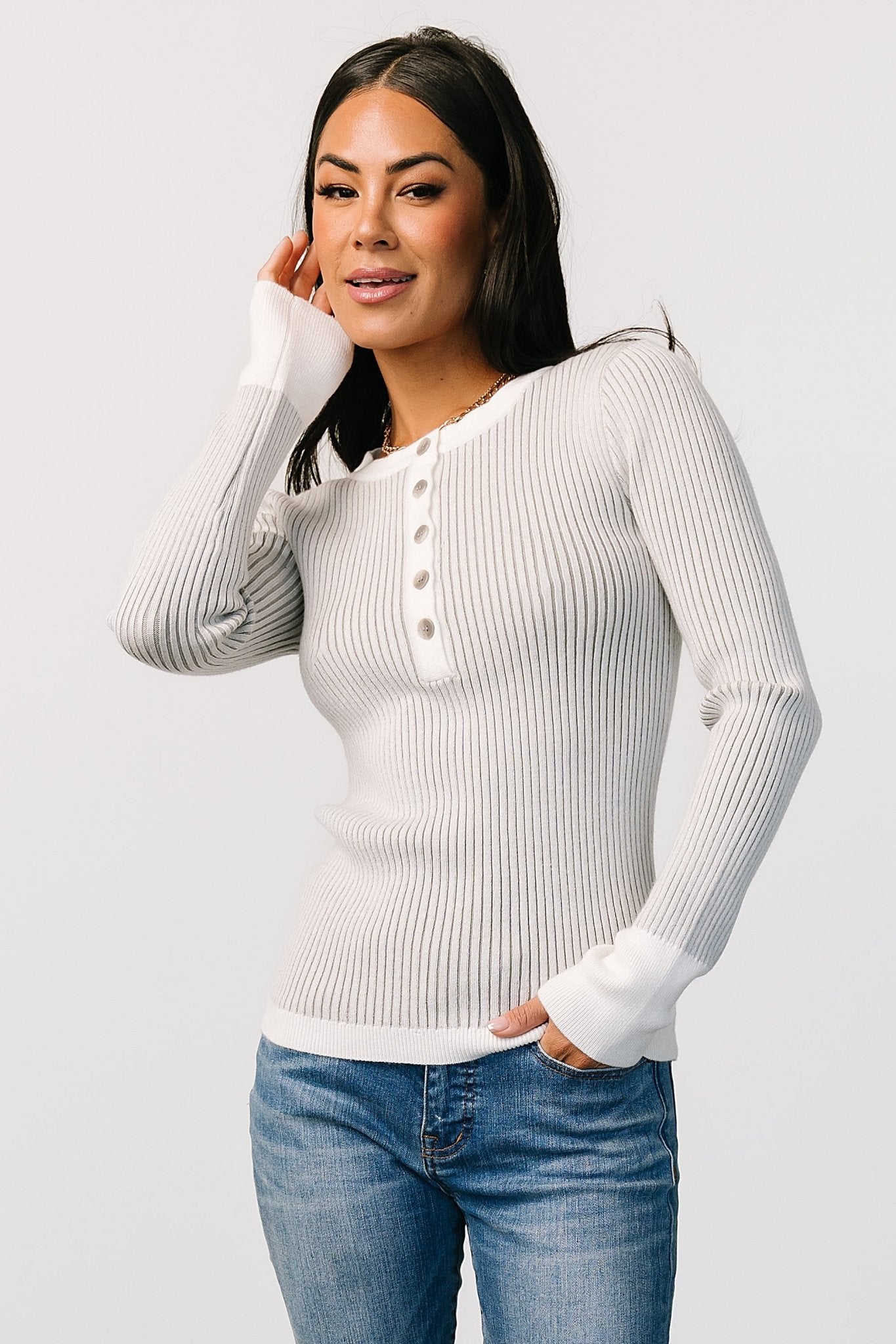 Stevie Ribbed Sweater | Gray - Baltic Born