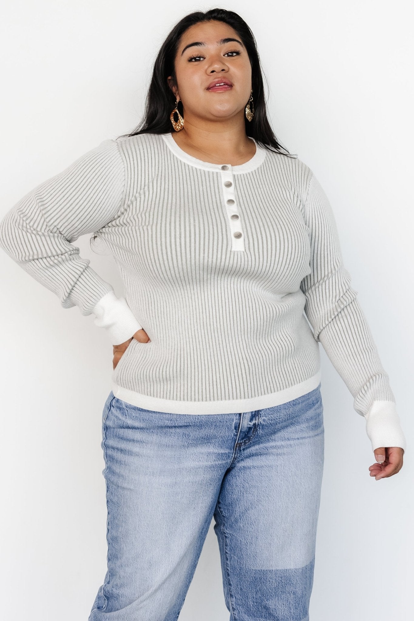 Stevie Ribbed Sweater | Gray - Baltic Born