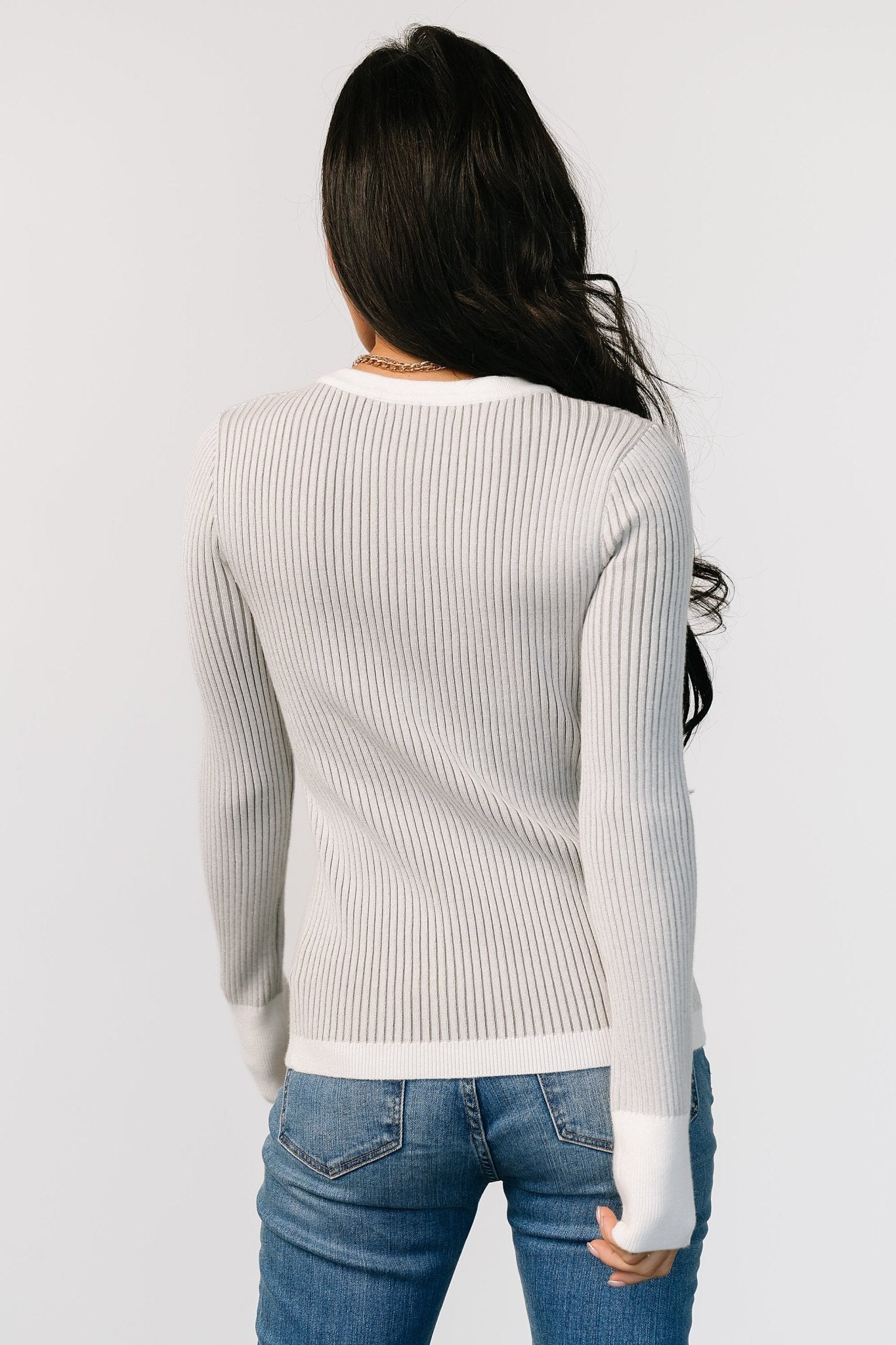 Stevie Ribbed Sweater | Gray - Baltic Born