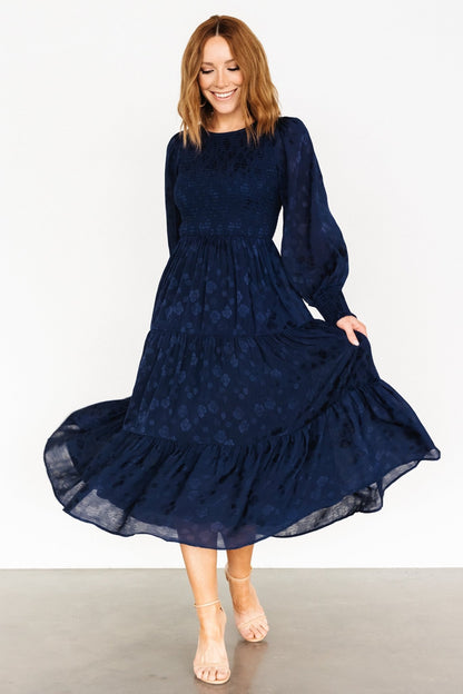 Stockholm Smocked Dress | Midnight Blue - Baltic Born