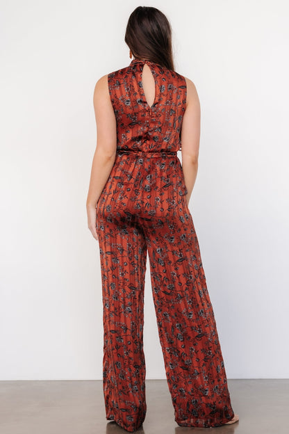 Suni Sleeveless Jumpsuit | Copper + Slate Floral - Baltic Born