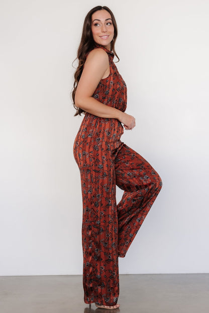 Suni Sleeveless Jumpsuit | Copper + Slate Floral - Baltic Born