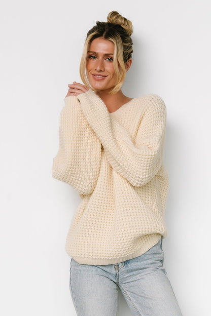 Sutherland Chunky Knit Sweater | Cream - Baltic Born