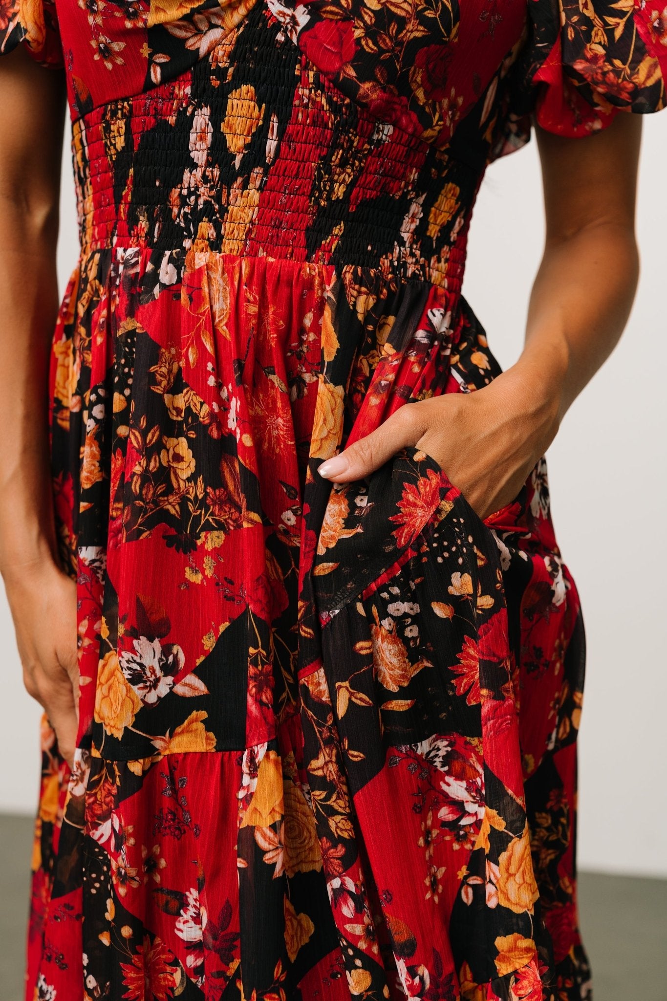 Suzy Maxi Dress | Black + Red Multi Suzy Maxi Dress | Black + Red Multi