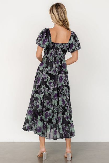 Suzy Maxi Dress | Dark Blue Multi - Baltic Born