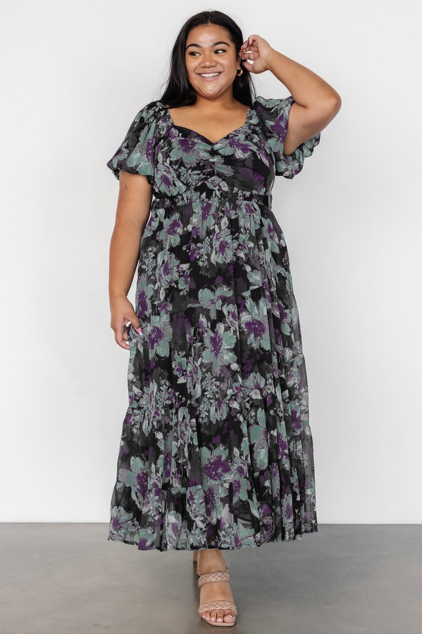 Suzy Maxi Dress | Dark Blue Multi - Baltic Born