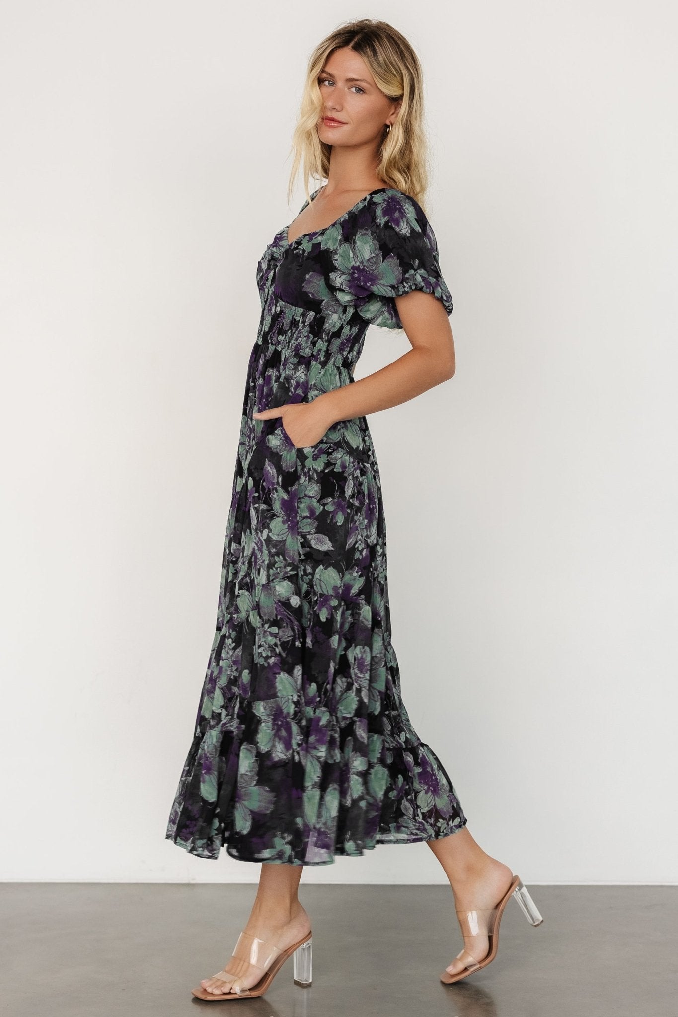 Suzy Maxi Dress | Dark Blue Multi - Baltic Born