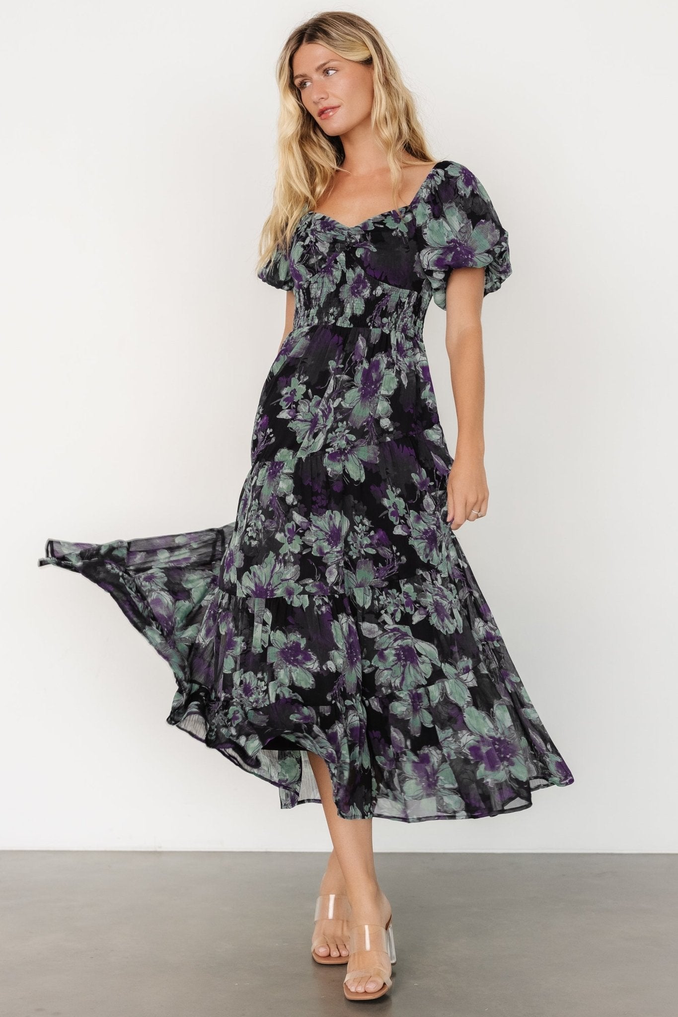 Suzy Maxi Dress | Dark Blue Multi - Baltic Born