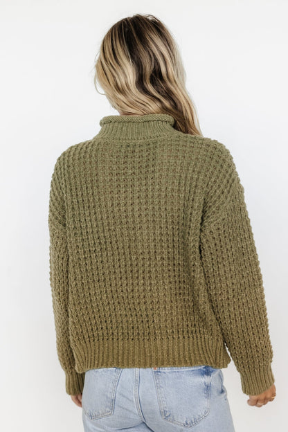 Syracuse Chunky Knit Sweater | Dusty Olive - Baltic Born