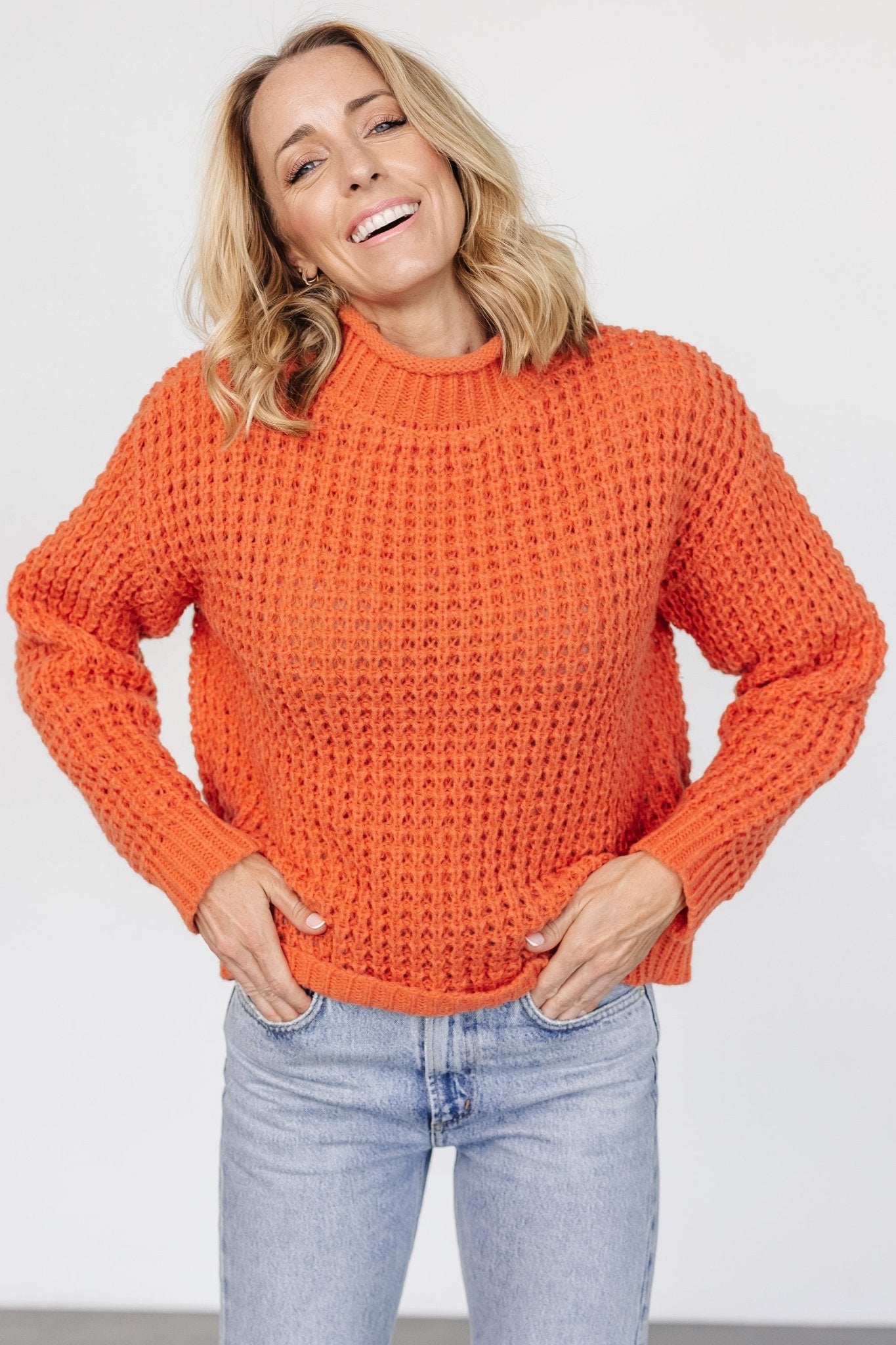 Syracuse Chunky Knit Sweater | Orange - Baltic Born