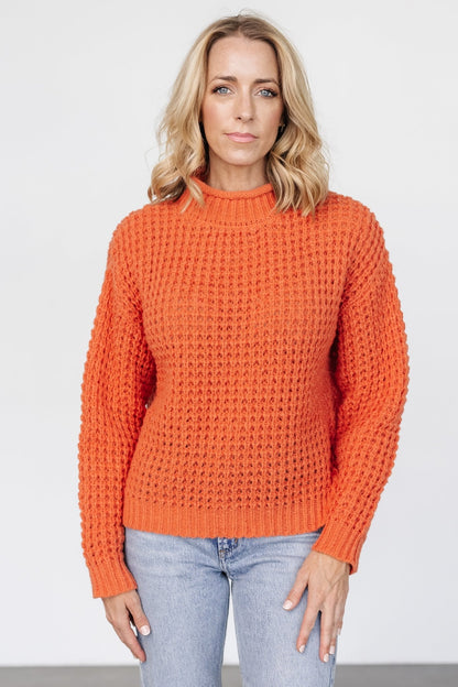 Syracuse Chunky Knit Sweater | Orange - Baltic Born