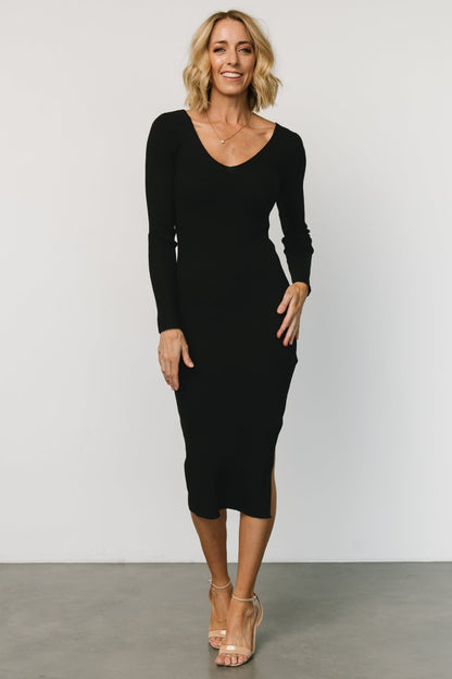 Tacey Midi Dress | Black - Baltic Born