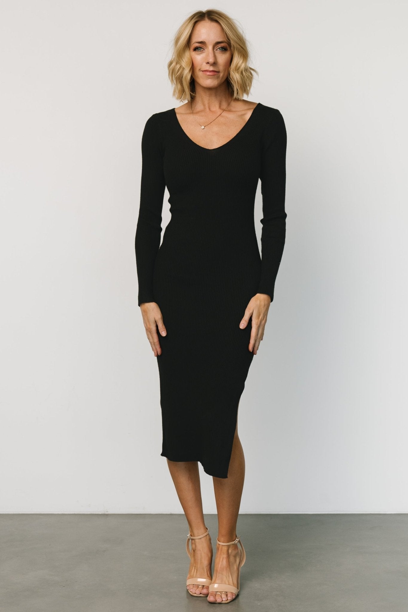 Tacey Midi Dress | Black - Baltic Born