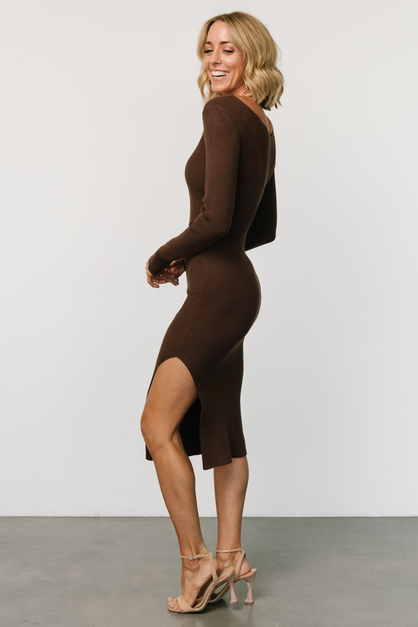 Tacey Midi Dress | Coffee - Baltic Born