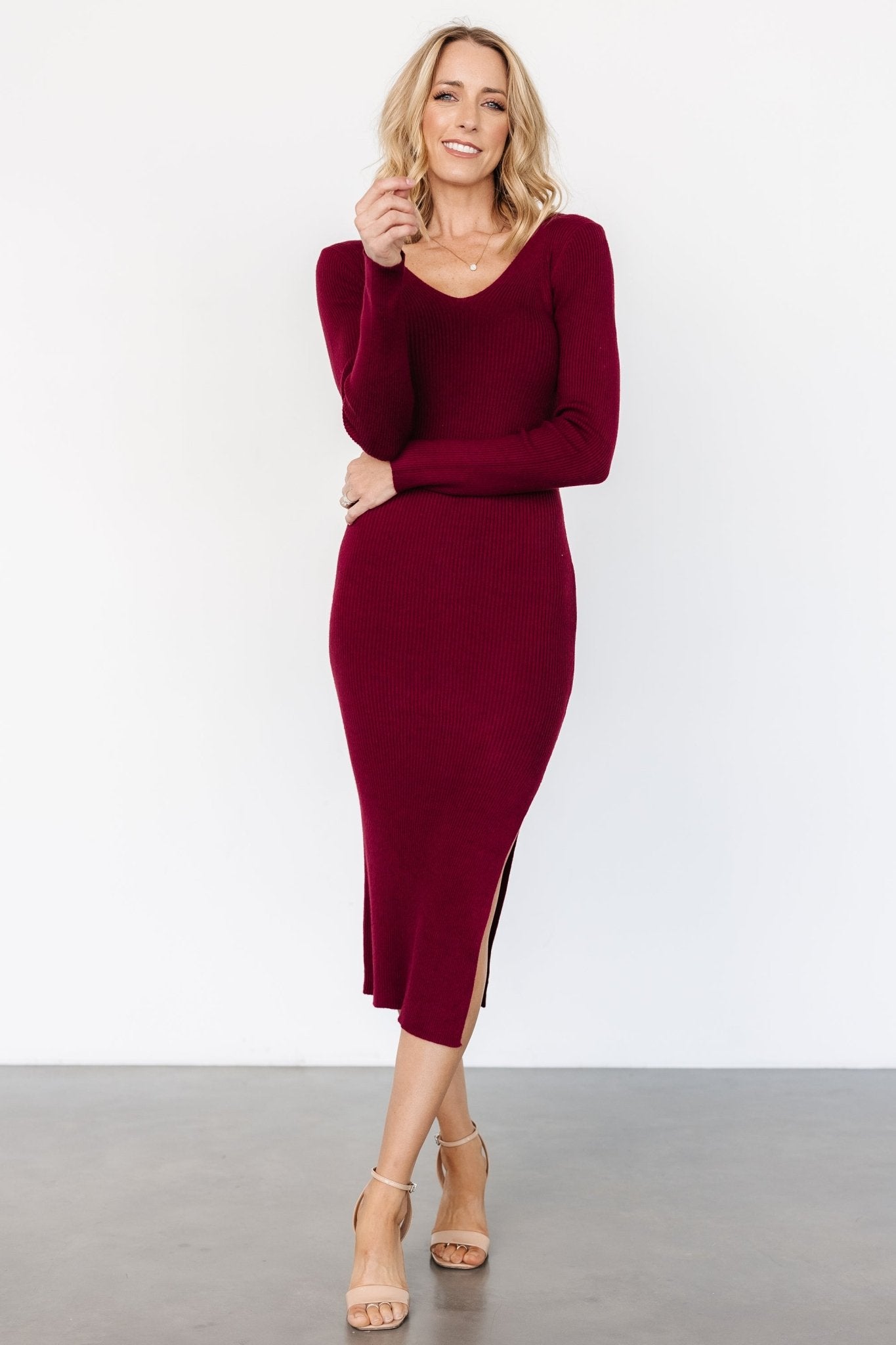 Tacey Midi Dress | Merlot - Baltic Born