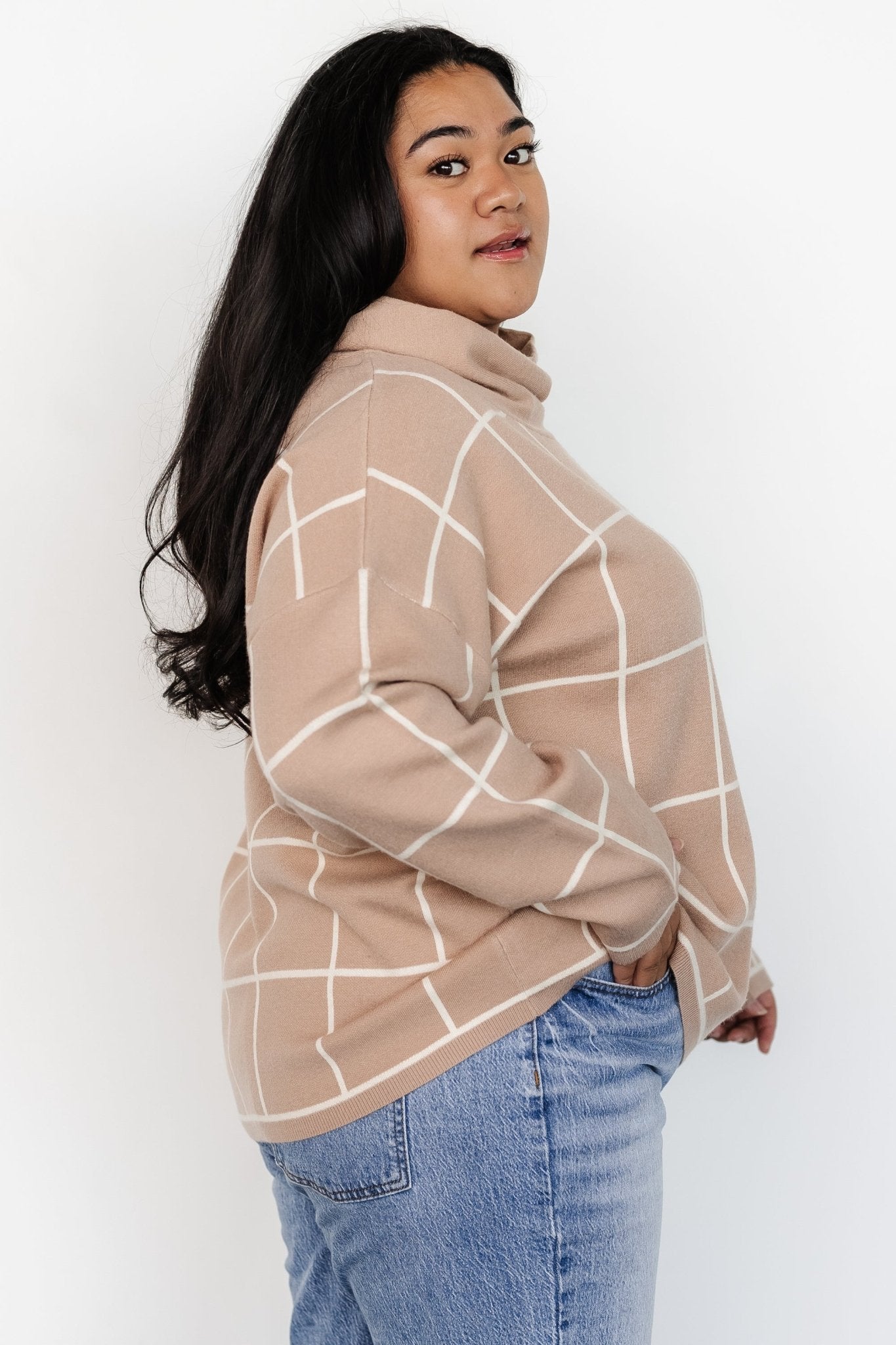 Tahoe Turtleneck Sweater | Taupe + Cream - Baltic Born