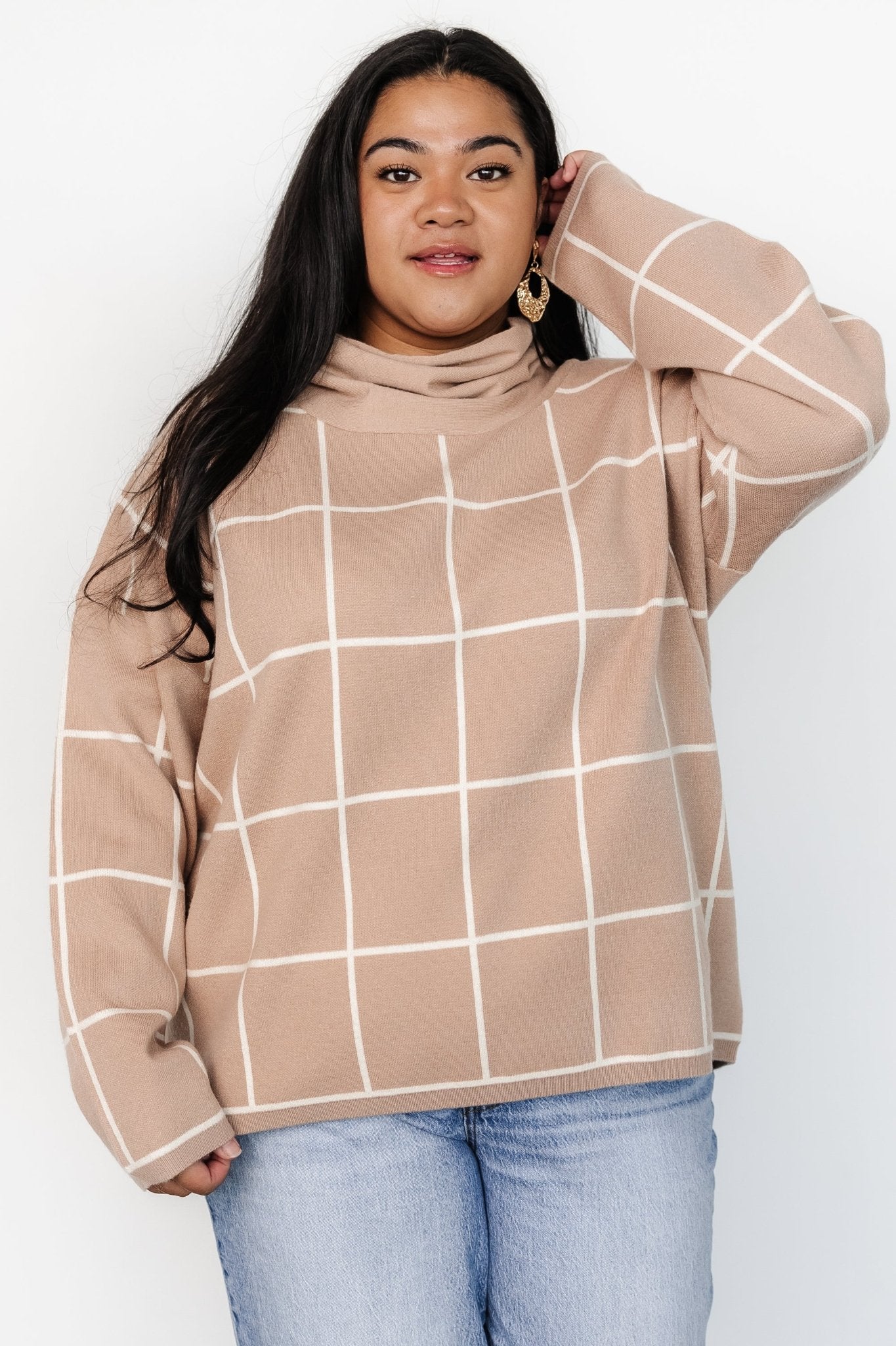 Tahoe Turtleneck Sweater | Taupe + Cream - Baltic Born