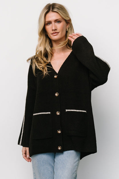 Tally Knit Cardigan | Dark Chocolate - Baltic Born