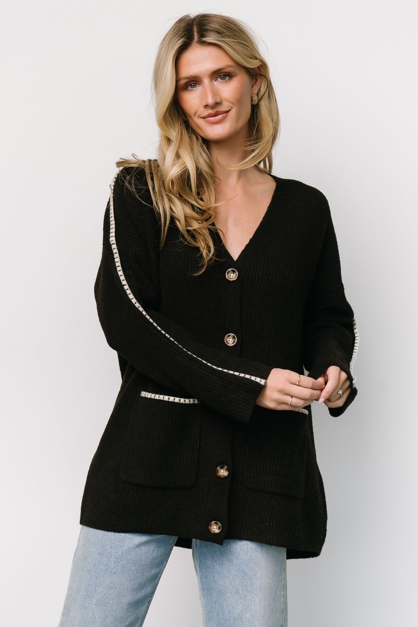 Tally Knit Cardigan | Dark Chocolate - Baltic Born