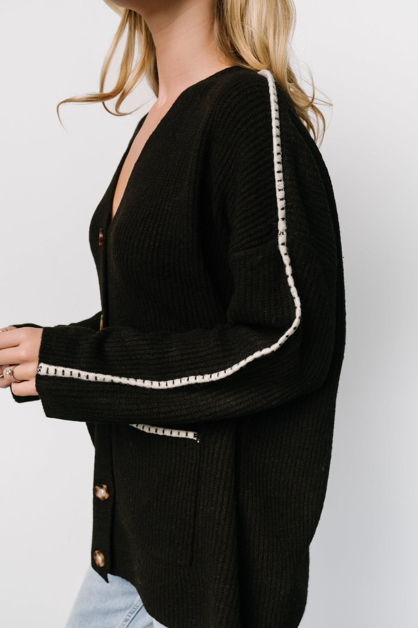 Tally Knit Cardigan | Dark Chocolate - Baltic Born