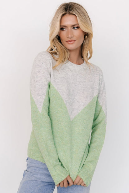 Tanner Sweater | Gray + Green - Baltic Born