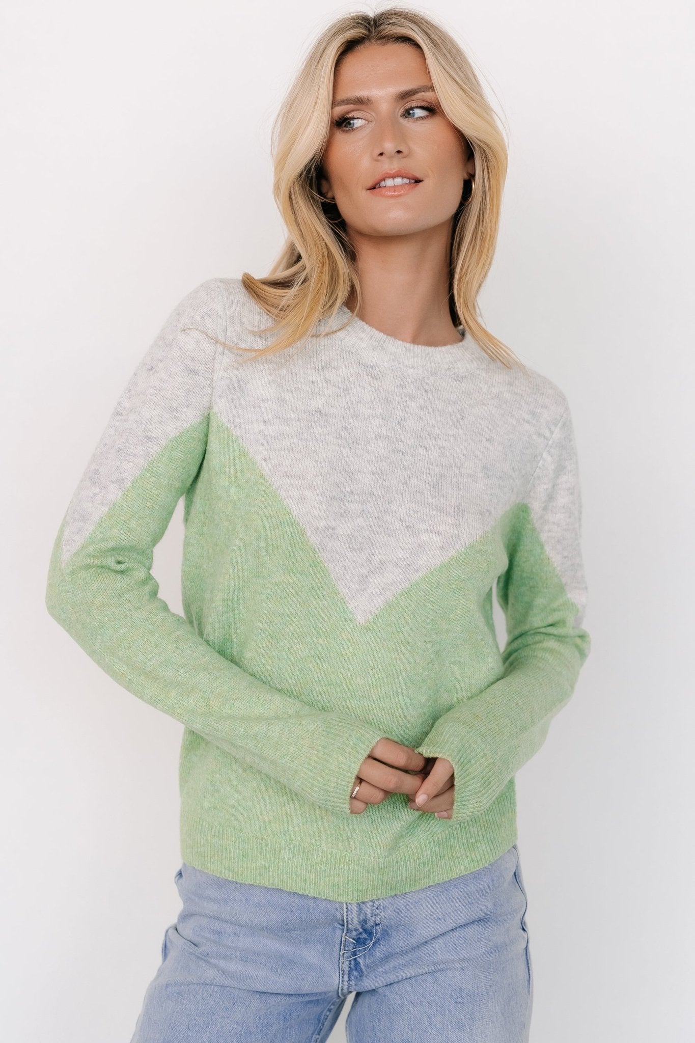 Tanner Sweater | Gray + Green - Baltic Born