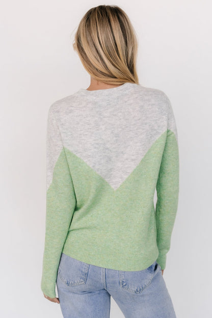 Tanner Sweater | Gray + Green - Baltic Born