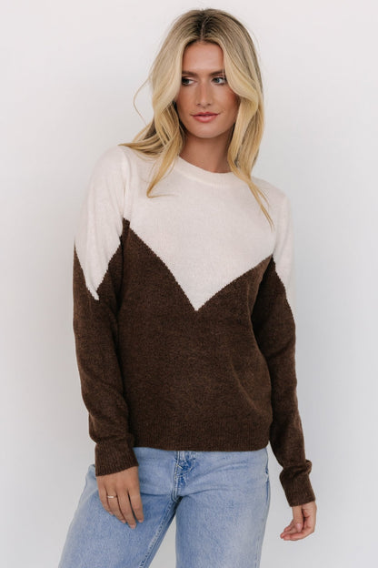 Tanner Sweater | Ivory + Brown - Baltic Born