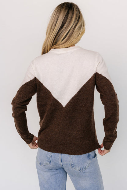 Tanner Sweater | Ivory + Brown - Baltic Born