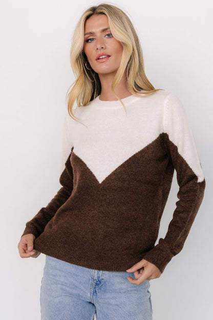 Tanner Sweater | Ivory + Brown - Baltic Born