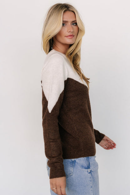 Tanner Sweater | Ivory + Brown - Baltic Born