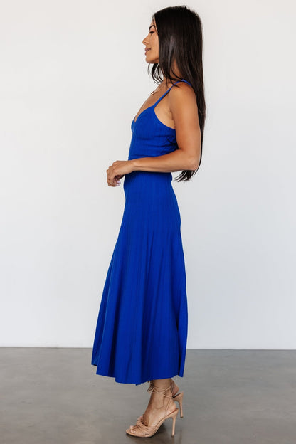 Tanya Knit Midi Dress | Cobalt - Baltic Born