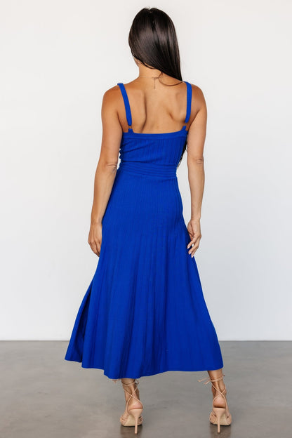 Tanya Knit Midi Dress | Cobalt - Baltic Born