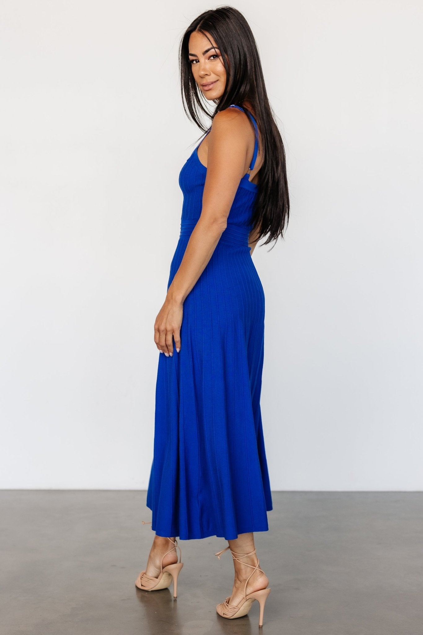 Tanya Knit Midi Dress | Cobalt - Baltic Born