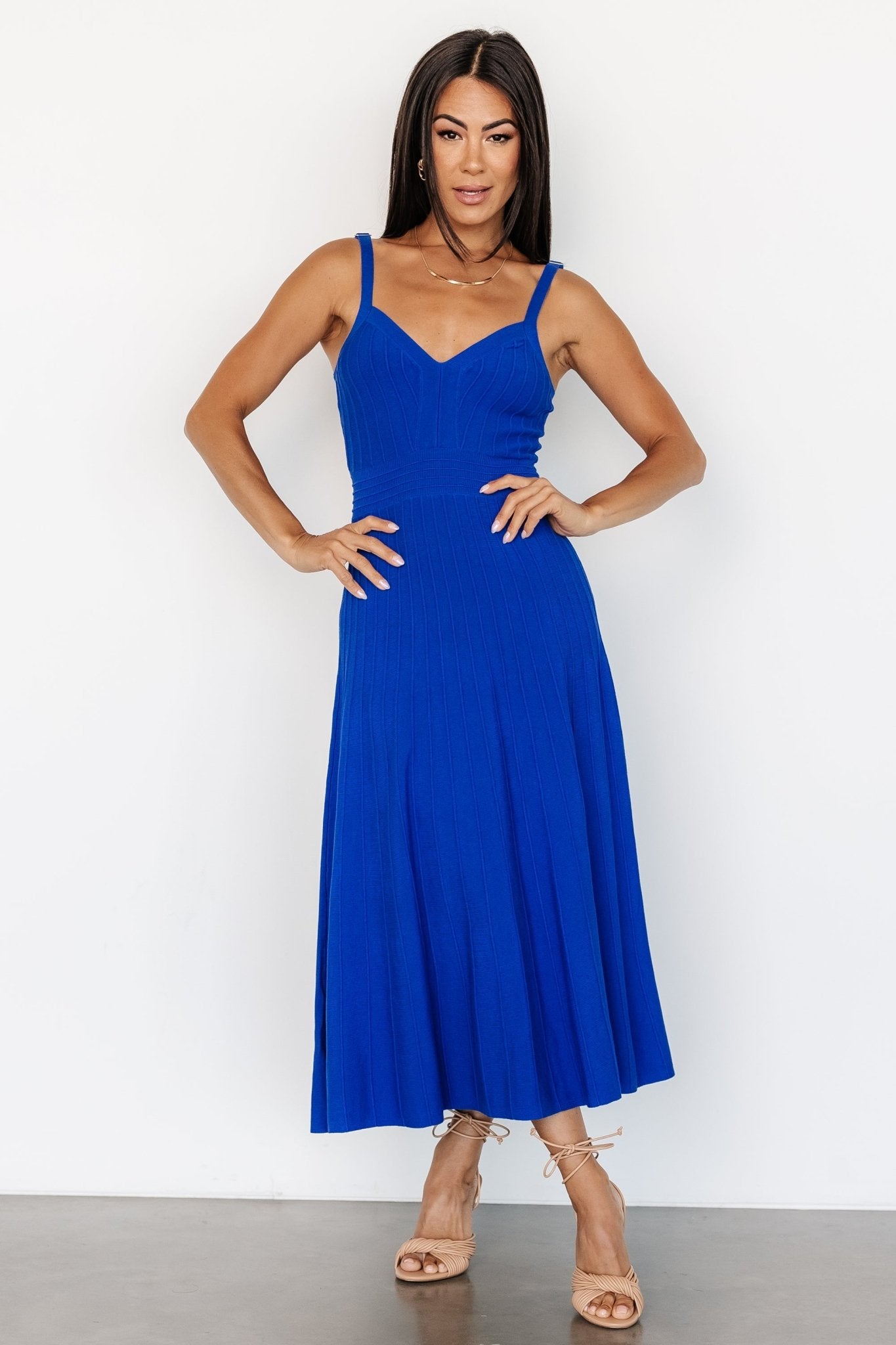 Tanya Knit Midi Dress | Cobalt - Baltic Born