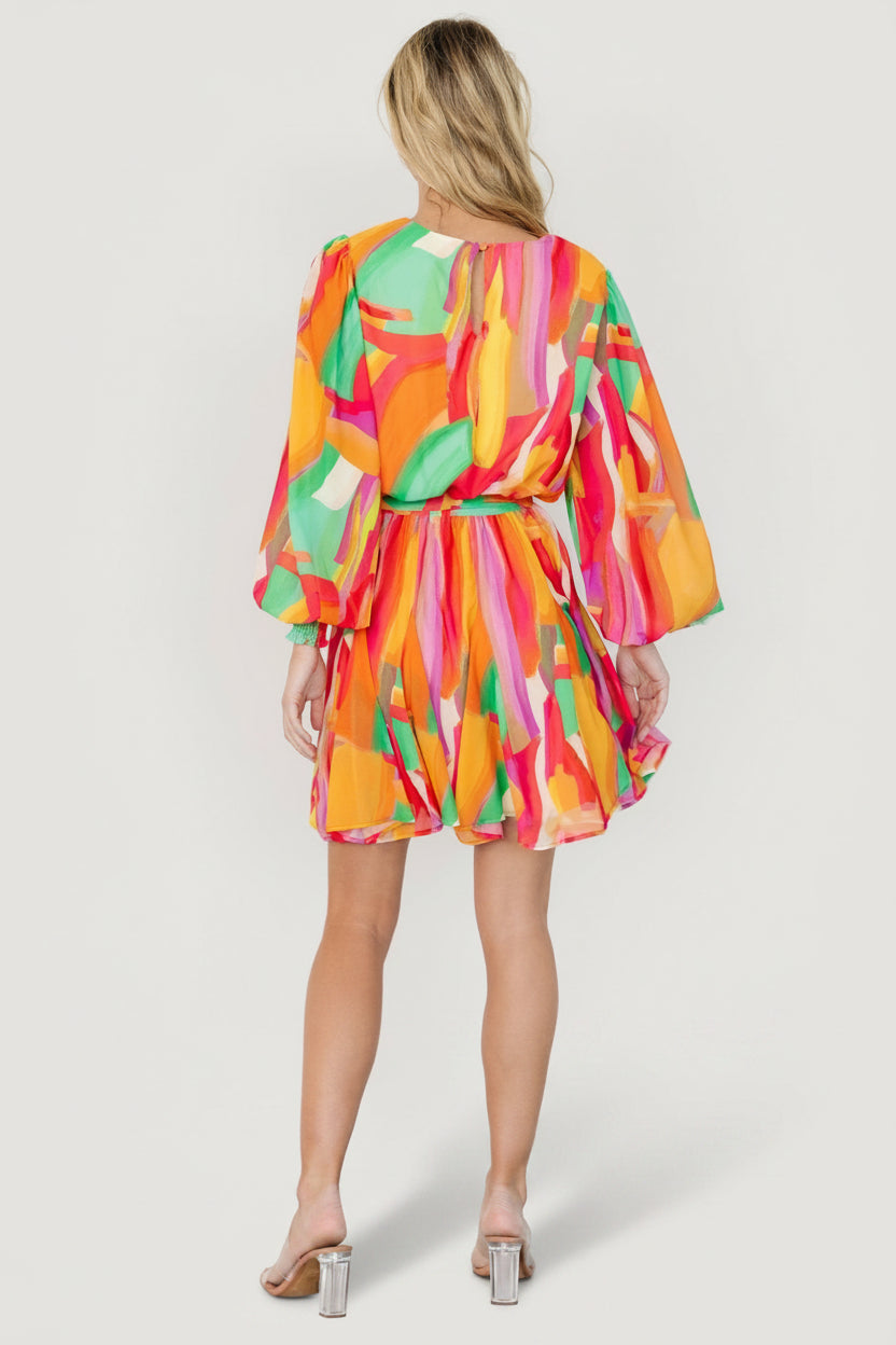 Tavana Short Dress | Multi Print
