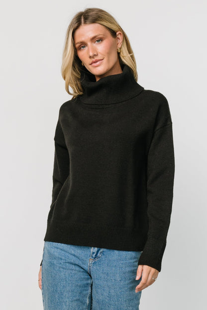 Tera Turtleneck Sweater | Black - Baltic Born