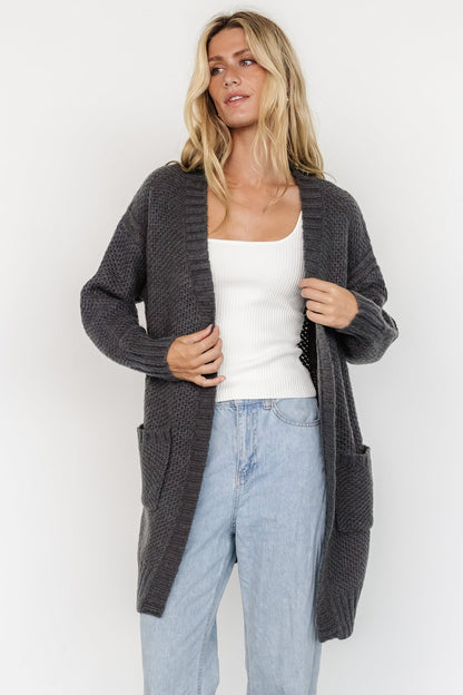 Theodora Knit Cardigan | Charcoal - Baltic Born