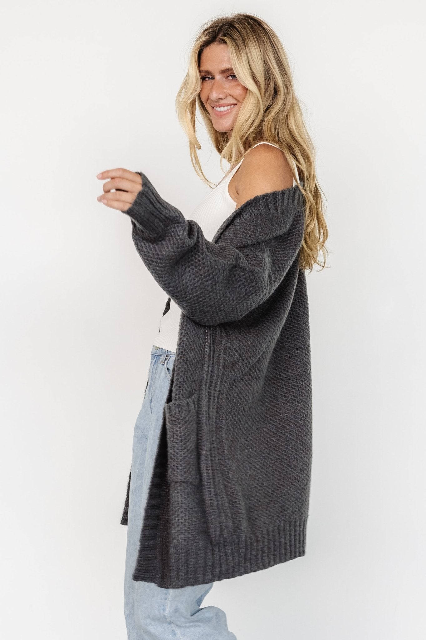 Theodora Knit Cardigan | Charcoal - Baltic Born