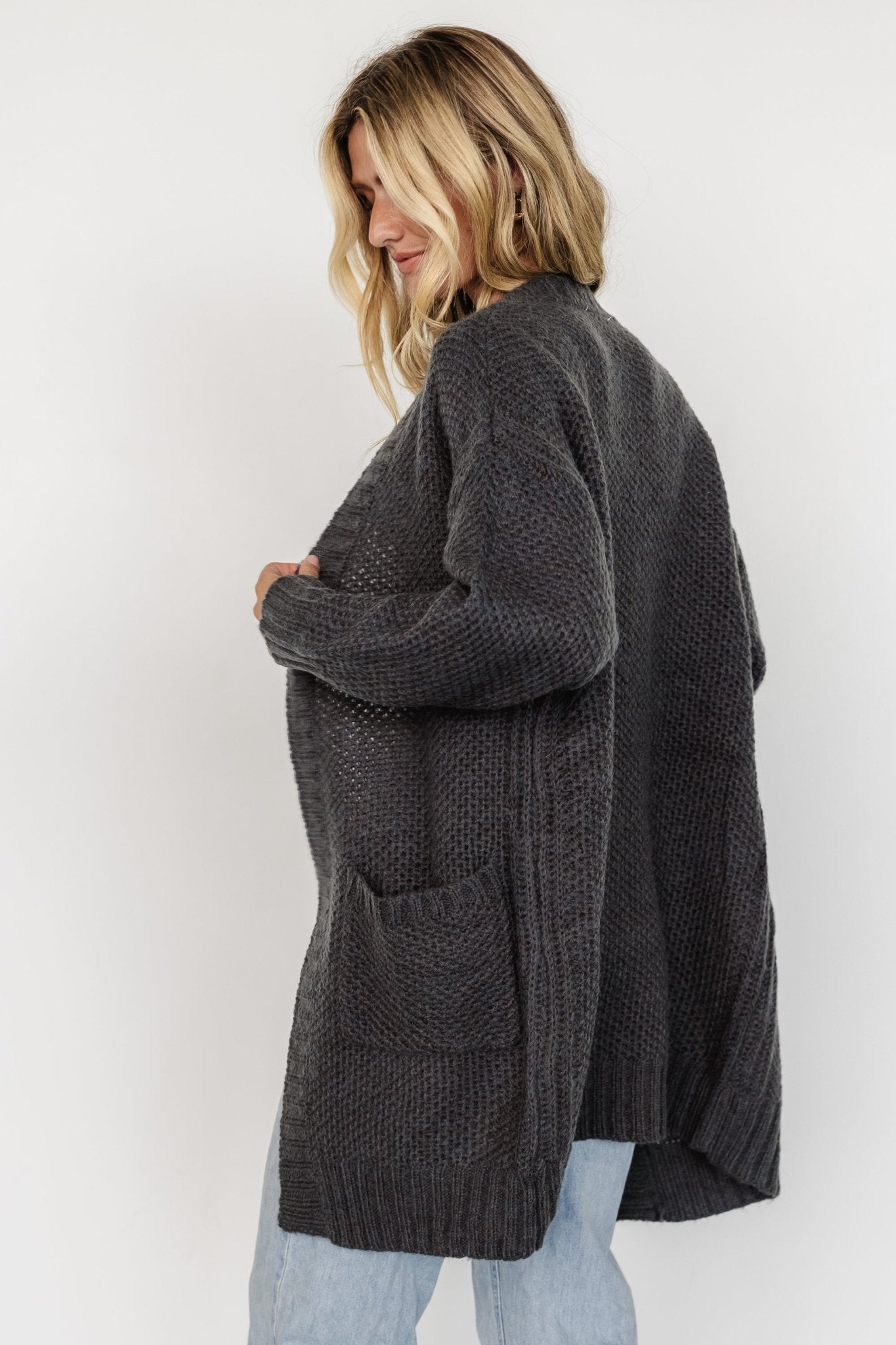 Theodora Knit Cardigan | Charcoal - Baltic Born