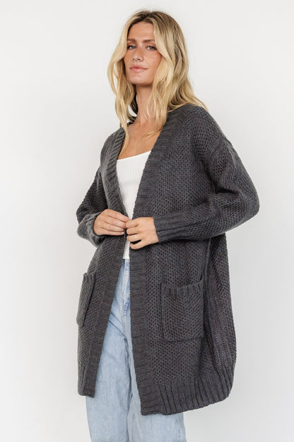 Theodora Knit Cardigan | Charcoal - Baltic Born