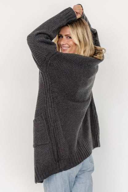 Theodora Knit Cardigan | Charcoal - Baltic Born