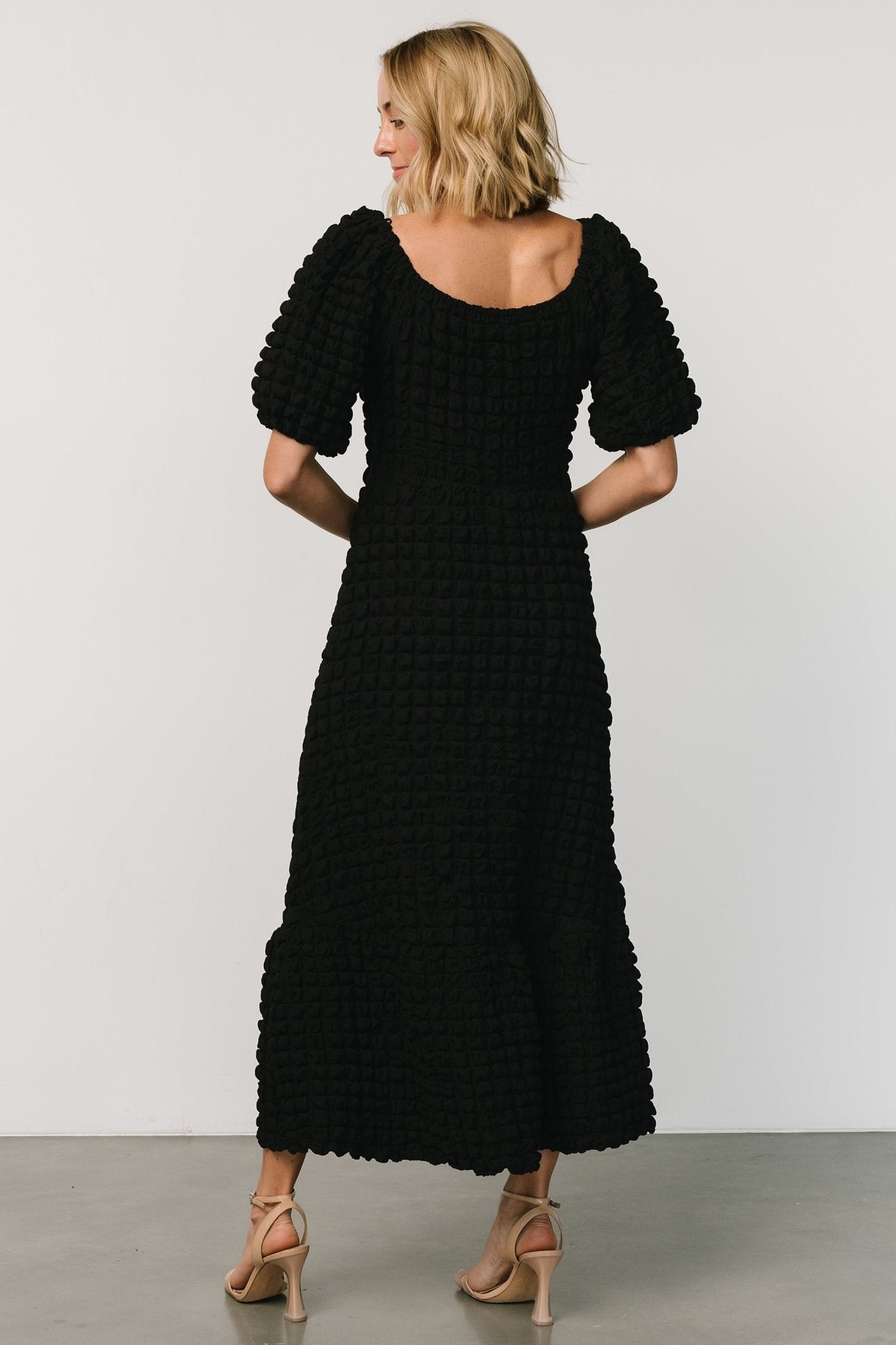 Therese Textured Dress | Black - Baltic Born