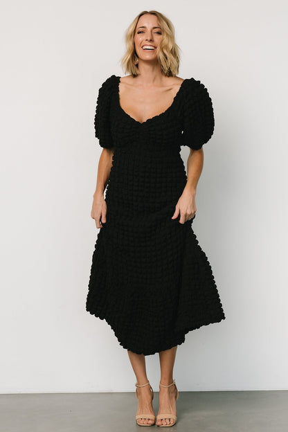 Therese Textured Dress | Black - Baltic Born